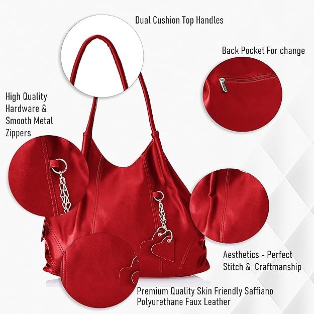 Fostelo Women's Style Diva Satchel Tote Handbag for Women | Ladies Purse | Stylish Shoulder Bag | Gift For Women - Image 2